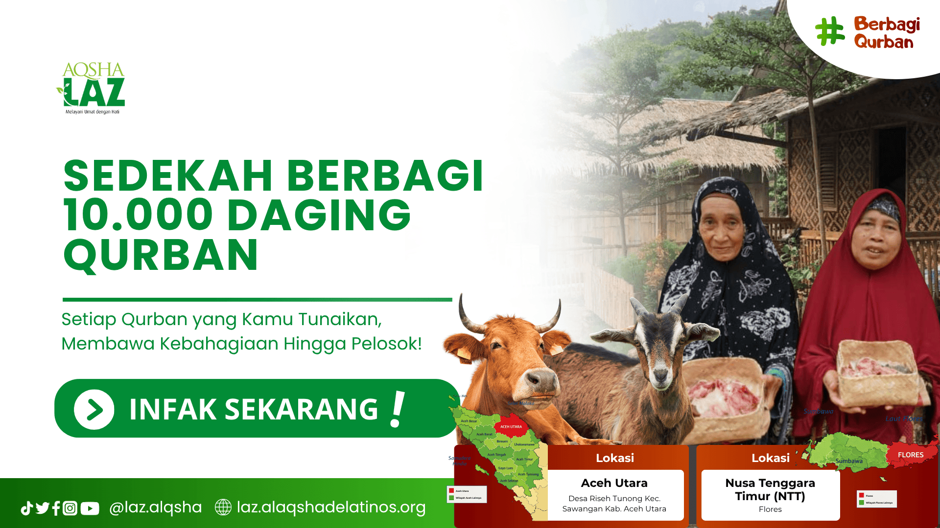 Sedekah Berbagi 10000 Daging Qurban Untuk Pelosok